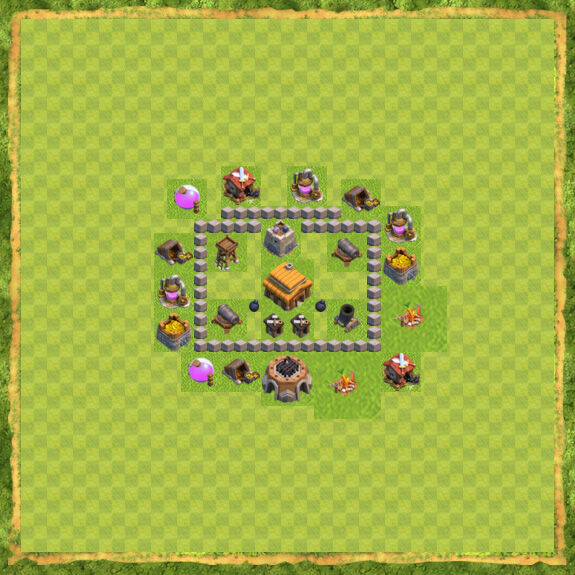 Base War Coc Th 3 3