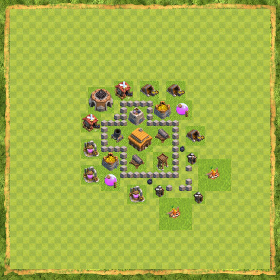 Base War Coc Th 3 4