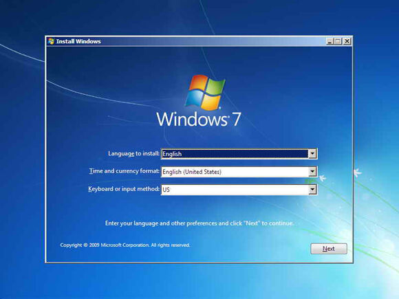 Cara Instal Windows7 2