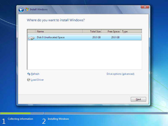 Cara Instal Windows7 6