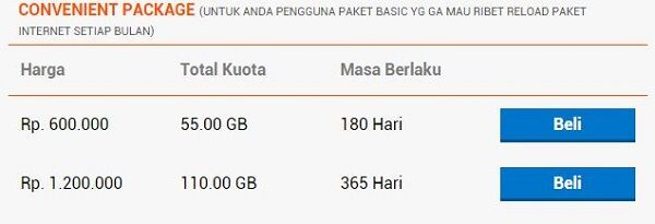 daftar paket internet 4G paling murah bolt 3