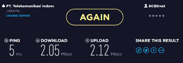 Foto Speedtest Jelas5g