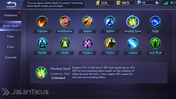 Battle Spell Bertahan Mobile Legends 2
