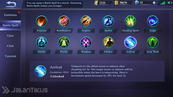Battle Spell Bertahan Mobile Legends 4