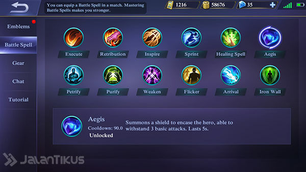 Battle Spell Bertahan Mobile Legends 5