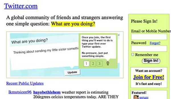Tampilan Twitter Di Tahun 2006 Bb03a