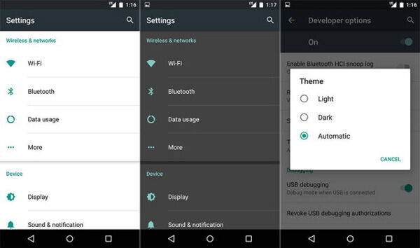 Pengaturan Android M Pilih Tema Dark Atau Light