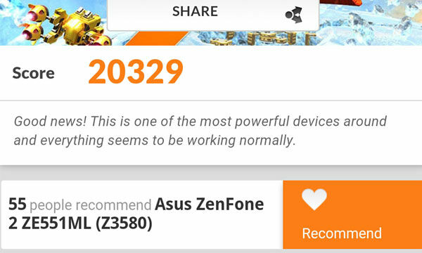Benchmark Zenfone 2