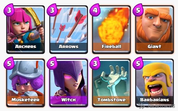 Battle Deck Witch Clash Royale 1