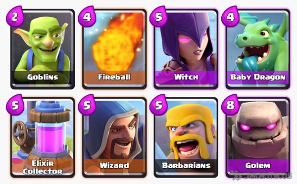 Battle Deck Witch Clash Royale 4