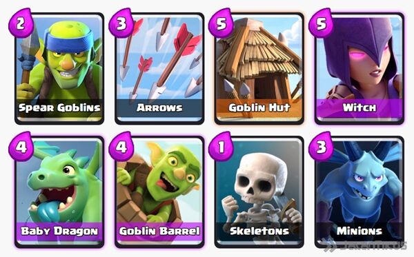 Battle Deck Witch Clash Royale 8
