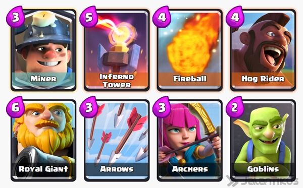 Battle Deck Miner Clash Royale 1