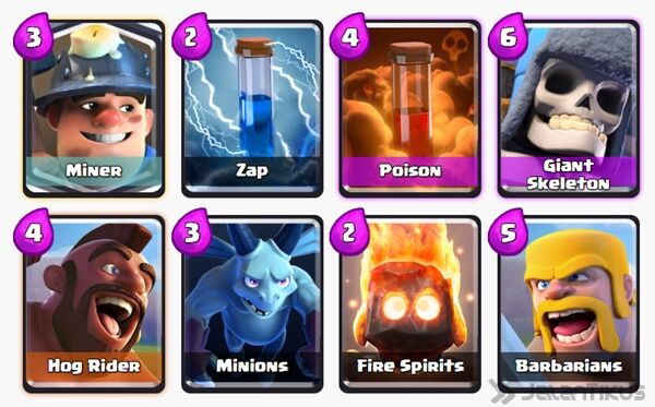 Battle Deck Miner Clash Royale 2