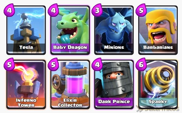Battle Deck Sparky Clash Royale 10