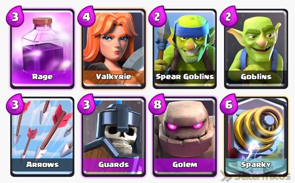 Battle Deck Sparky Clash Royale 2