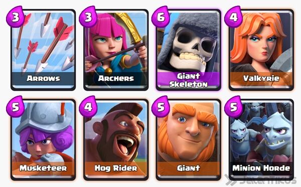 Battle Deck Giant Clash Royale 1