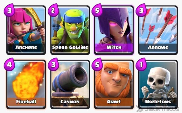 Battle Deck Giant Clash Royale 2