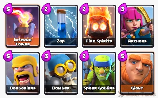 Battle Deck Giant Clash Royale 4