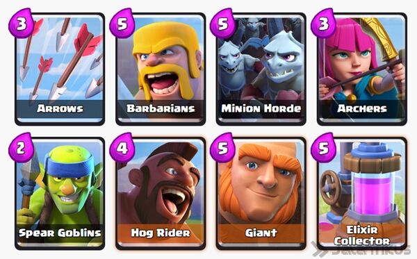 Battle Deck Archers Clash Royale 2