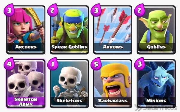 Battle Deck Barbarians Clash Royale 10