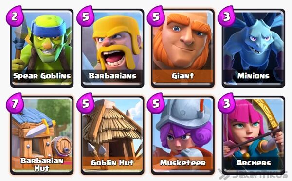 Battle Deck Barbarians Clash Royale 14