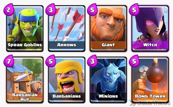 Battle Deck Barbarians Clash Royale 9