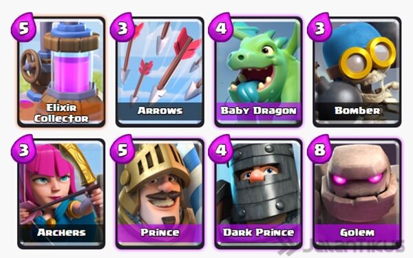 Kombinasi Battle Deck Golem Terbaik 4