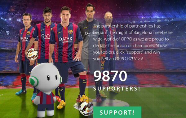 Gratis Oppo R7 Fans Barcelona Fc