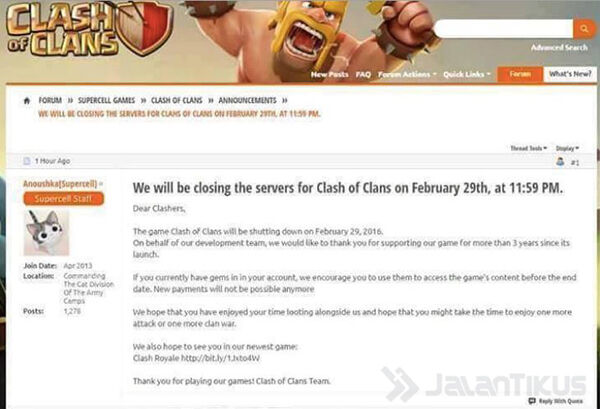 Coc Ditutup