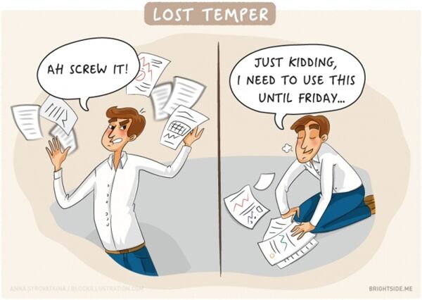 Ilustrasi Lucu Menggambarkan Di Tempat Kerja 10