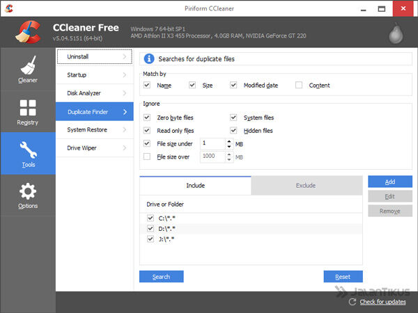 Cara Menemukan File Duplikat Dengan Ccleaner 3