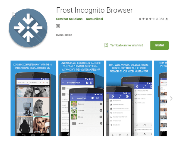 Frost Incognito Browser Aplikasi Di Google Play 41d72