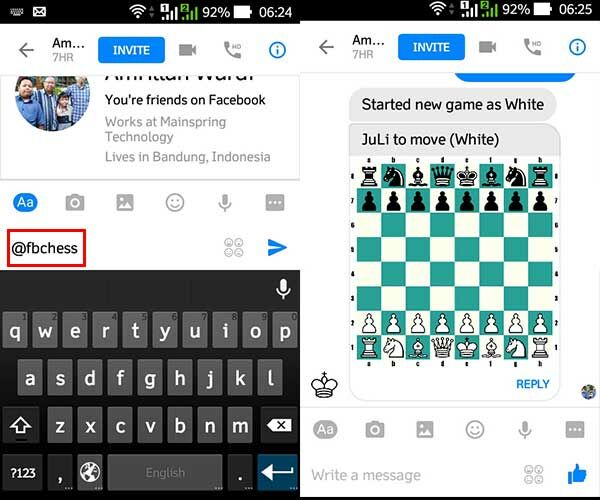 Cara Main Catur Di Fb Mesenger