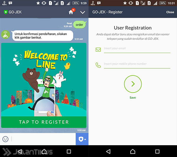 Begini Cara Order GO JEK Lewat LINE Messenger JalanTikus