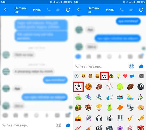 Game Bola Facebook Messenger