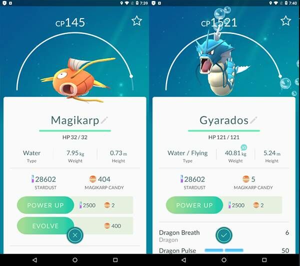 Power Up Vs Evolve Pokemon Go 2