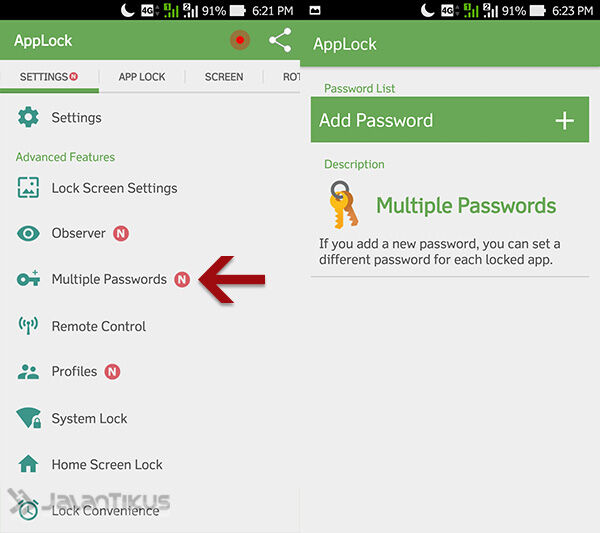 Cara Kunci Aplikasi Android 7