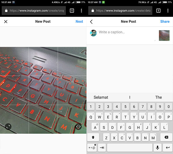 Upload Foto Instagram Dari Browser 2