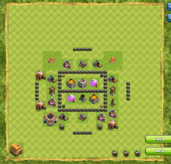 Base Farming Coc Th 4 13