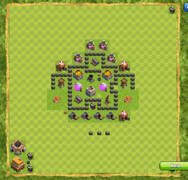 Base Farming Coc Th 4 19