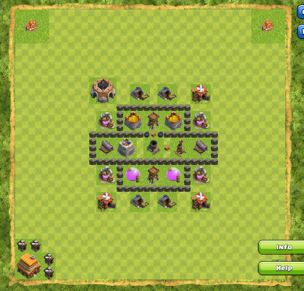 Base Farming Coc Th 4 2