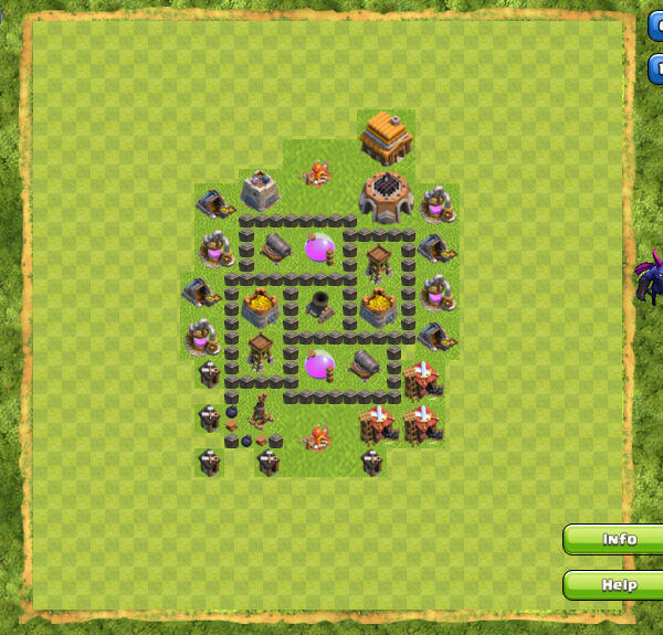 Base Farming Coc Th 4 5