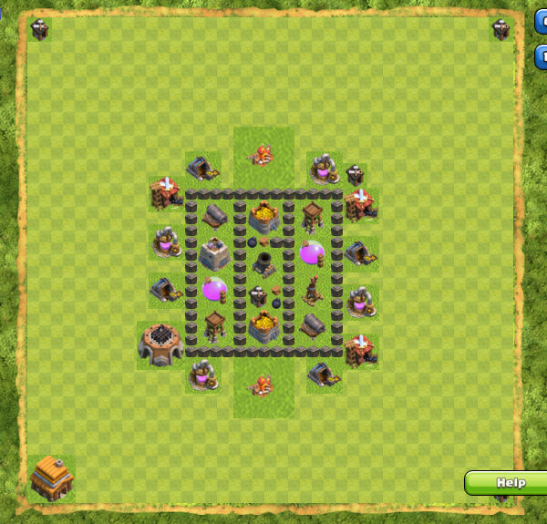 Base Farming Coc Th 4 7