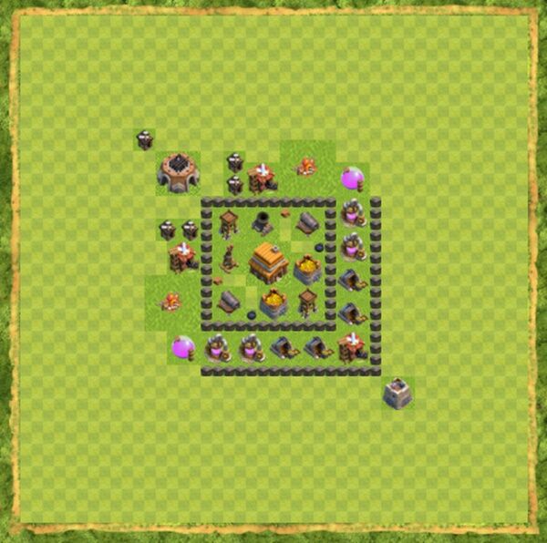 Base Defense Coc Th 4 Terbaru 1
