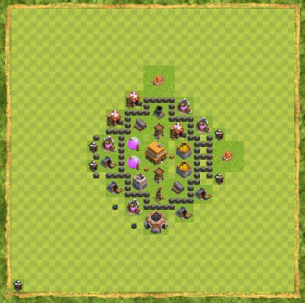 Base Defense Coc Th 4 Terbaru 3
