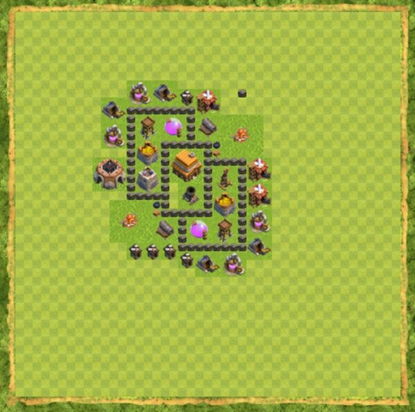 Base Defense Coc Th 4 Terbaru 8