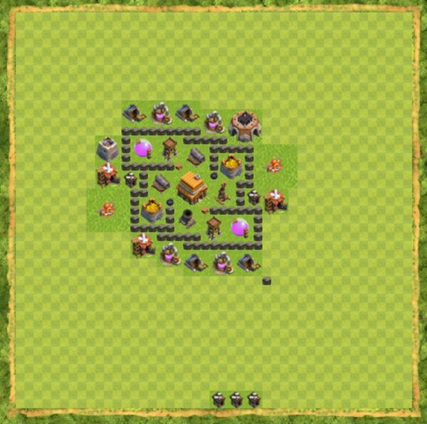 Base Defense Coc Th 4 Terbaru 9