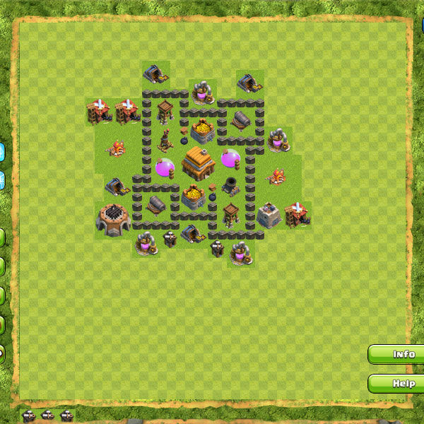Base Defense Coc Th 4 28