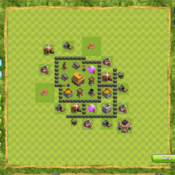 Base Defense Coc Th 4 32