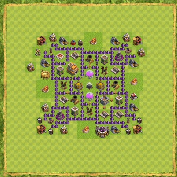 Base Hybrid Coc Th 7 Terbaru 17